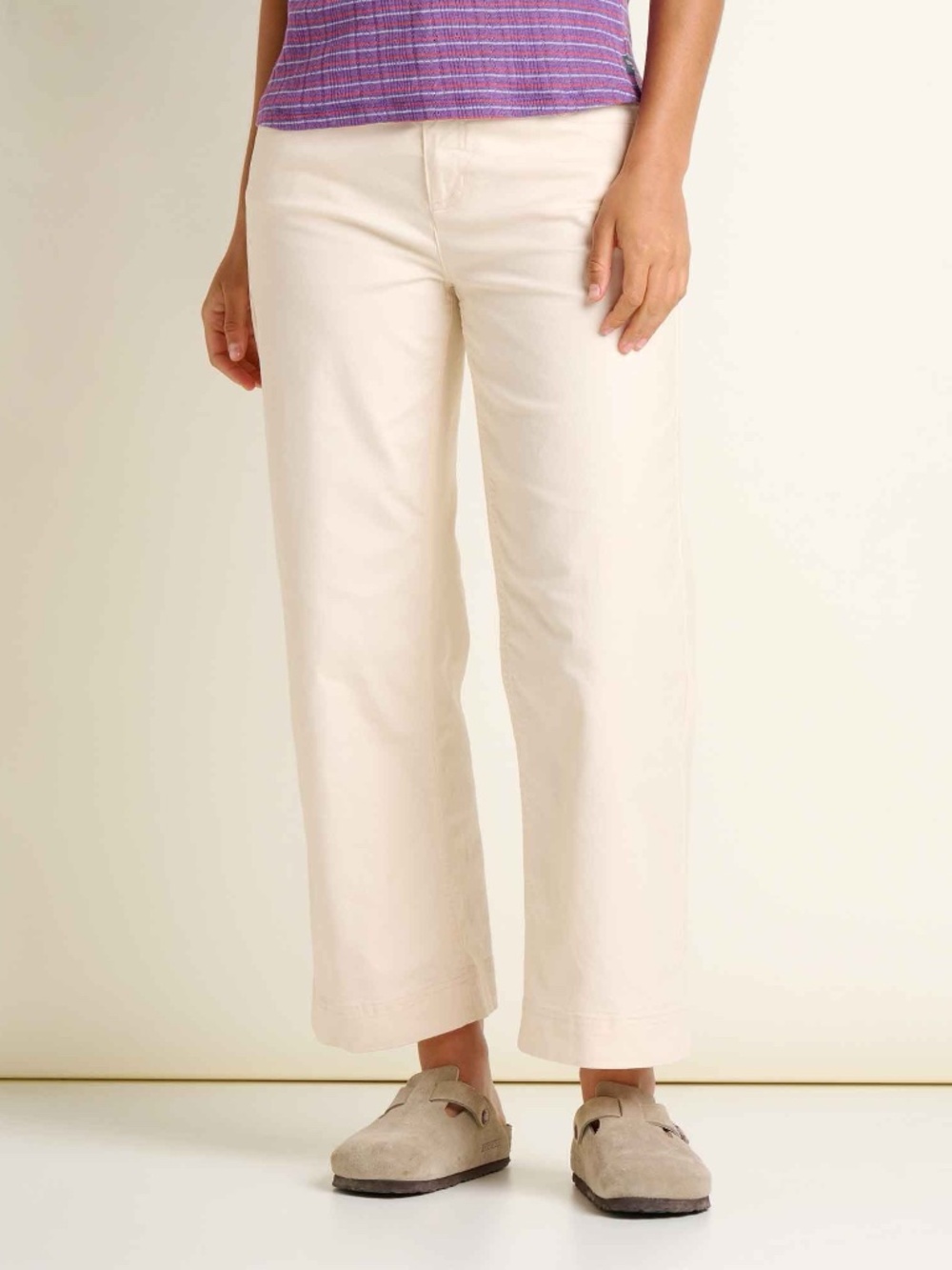 Toad&Co Earthworks Wide Leg Crop Pant Salt Size 6 LIKE NEW